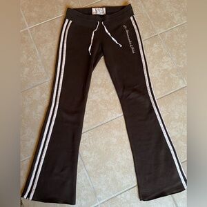 Vintage RARE Abercrombie brown low rise flare sweats